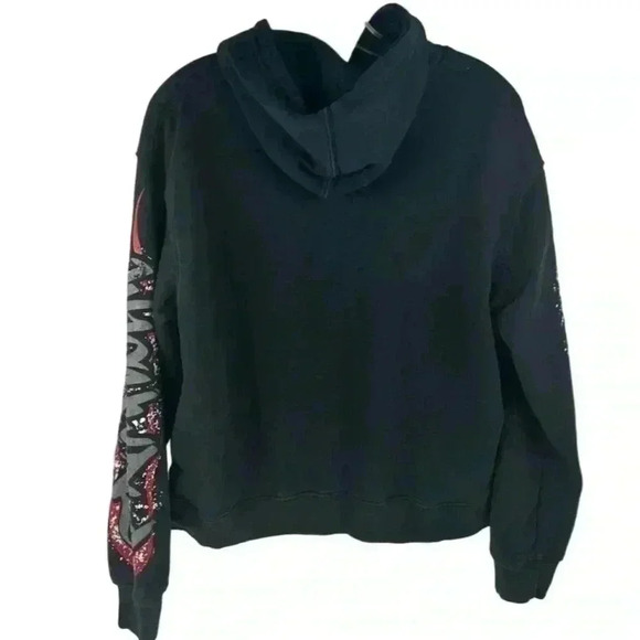 Wick Motocross Men's Black Pullover Hoodie M Unique Graphic Print Long Sleeve - Picture 6 of 8